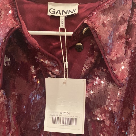 NWT GANNI Sequin shirt dress - Picture 5 of 5
